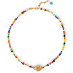 Ailo necklace is a perfect gift for mom, handmade with glass and colorful beads. It features an Evil eye bead, cowrie shell. It's a great gift for any special occasion, be it an anniversary, birthday or Christmas. It's a unique and thoughtful way to show your love and appreciation.