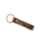 You are My Person Personalized Leather Keychain for Men