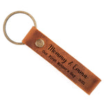 Personalized Leather Keychain for New Mom, First Mother’s Day Gift